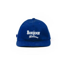 Load image into Gallery viewer, Bonjour Madame 6 panel Cap - Cobalt Blue