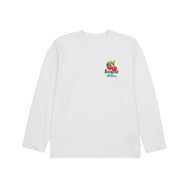 Bonjour Madame - Long Sleeve Raspberry Tee - White