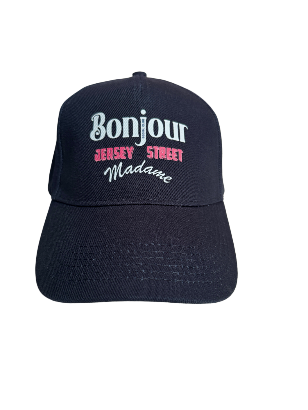 Bonjour Madame x jersey Street Social navy & pink Cap