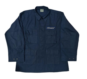 B4basics  Vintage  jungle  Fatigue  workwear Jacket - Navy