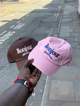 Load image into Gallery viewer, Bonjour Madame coco brown cap with 3d pink embroidered logo