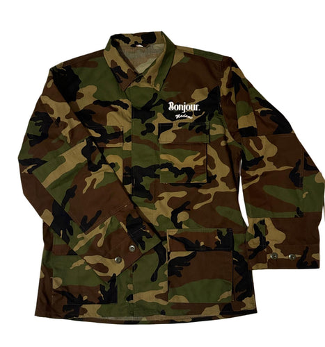 Camo 4 pocket  lightweight over shirt   bonjour madame
