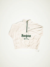 Load image into Gallery viewer, Bonjour Madame long sleeve packable recovery jacket in white &amp; black