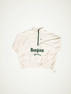 Bonjour Madame long sleeve packable recovery jacket in white & black