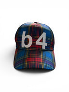 B4basics Highland  plaid red & navy check cap