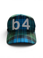 B4basics Highland Green & Navy check cap