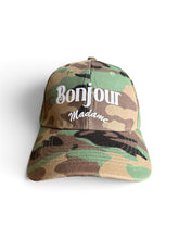 Load image into Gallery viewer, Bonjour Madame Camouflage wash printed cap