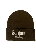 The' 97  Chocolate  Brown  Beanie  Bonjour Madame.