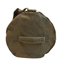 Load image into Gallery viewer, Vintage Military Green barrel bag