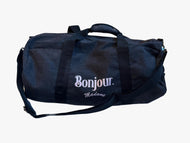 French worker Vintage Black Canvas Barrel Bag