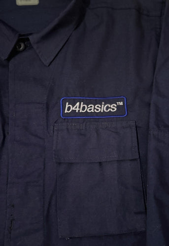B4basics  Vintage  jungle  Fatigue  workwear Jacket - Navy