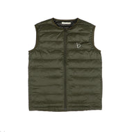 Crew Neck Packable Gilet - Khaki
