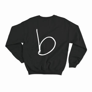 Organic Graphic Print Sweatshirt - Black