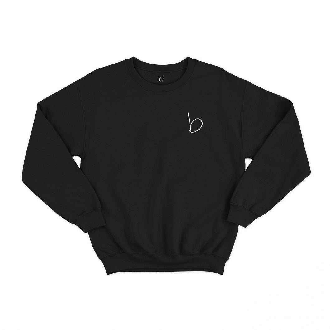 Organic Graphic Print Sweatshirt - Black