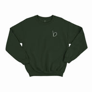 Organic Graphic Print Sweatshirt - Forest Green