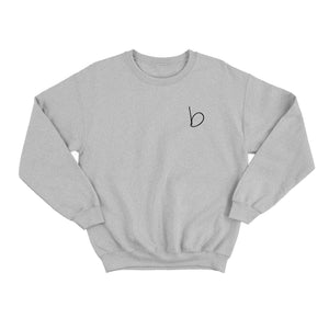 Organic Graphic Print Sweatshirt - Grey Marl