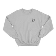 Organic Graphic Print Sweatshirt - Grey Marl